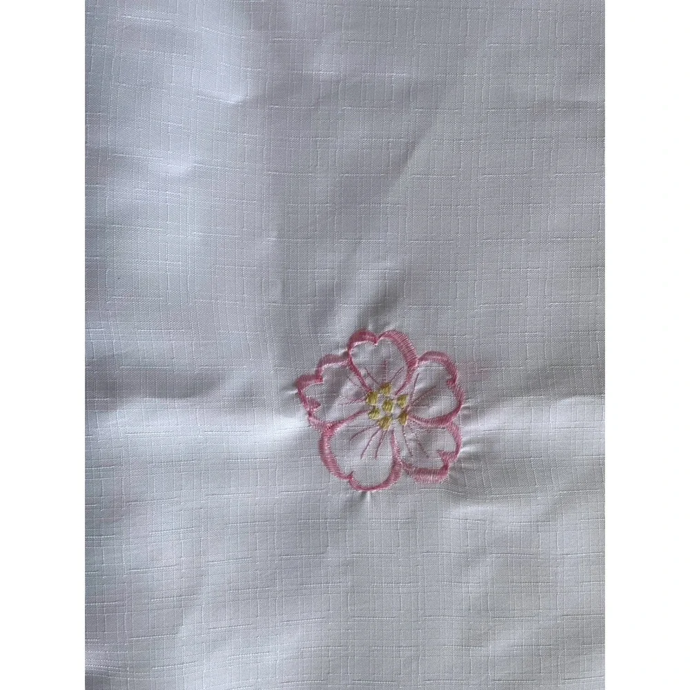 Sam Hedaya Floral Cutwork Tablecloth 60x116 Extra Large Pastel Embroidered 2008